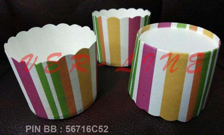 PAPER CUP MUFFIN CUP GARIS WARNA PAPER CUP KUE BRUDER GARIS WARNA CUP ...
