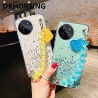 DKHORSING เคสโทรศัพท์แบบใสแวววาวสำหรับ Realme 11 4G 5G 11X 11NFC 11 Pro 11Pro + ซิลิโคนหรูหราปลอกอ่อน Realme11 NFC เลื่อมคริสตัล Bling Star ฝาครอบ Realme 5G พร้อมสร้อยข้อมือที่สวยงาม11X