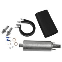 New Universal High Flow &amp; Pressure External Inline 255LPH Fuel Pump GSL392 with Install Kit