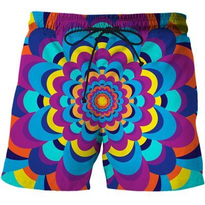 2023 Summer Mens 3D Shorts vertigo Printed Casual Swimming Beach Shorts Fashion Swimsuit Shorts Oversized Shorts Men clothing