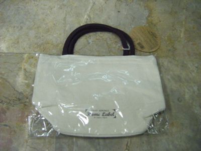 กระเป๋า Lunch Bag รุ่น Home Label สีธรรมชาติ (น้ำตาลอ่อน) ขนาดกลาง  แบรนด์ PEARL LIFE