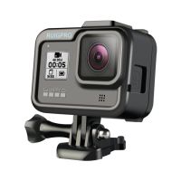 RUIGPRO เคสป้องกันสำหรับ GoPro HERO8สีดำขอบพีซีแบบติดตั้งบนกระปุกเกียร์นิสสัน