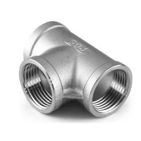 SS 304 Stainless Steel Adapter 1/8" 1/4" 3/8" 1/2" 3/4" 1" 1-1/4" 1-1/2" Female Thread BSP Water Pipe Fitting 3 Way Tee Equal