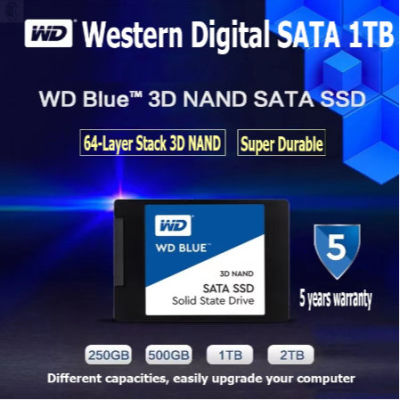 ลด 50% (พร้อมส่ง)ขายดี!!! ขายดี !!!Western Digital Blue โซลิดสเตทไดรฟ์/ WD SSD SATA 3D-NAND 2.5”250GB/500GB/1TB รับประกัน 3 ปี มีสินค้า(ขายดี)