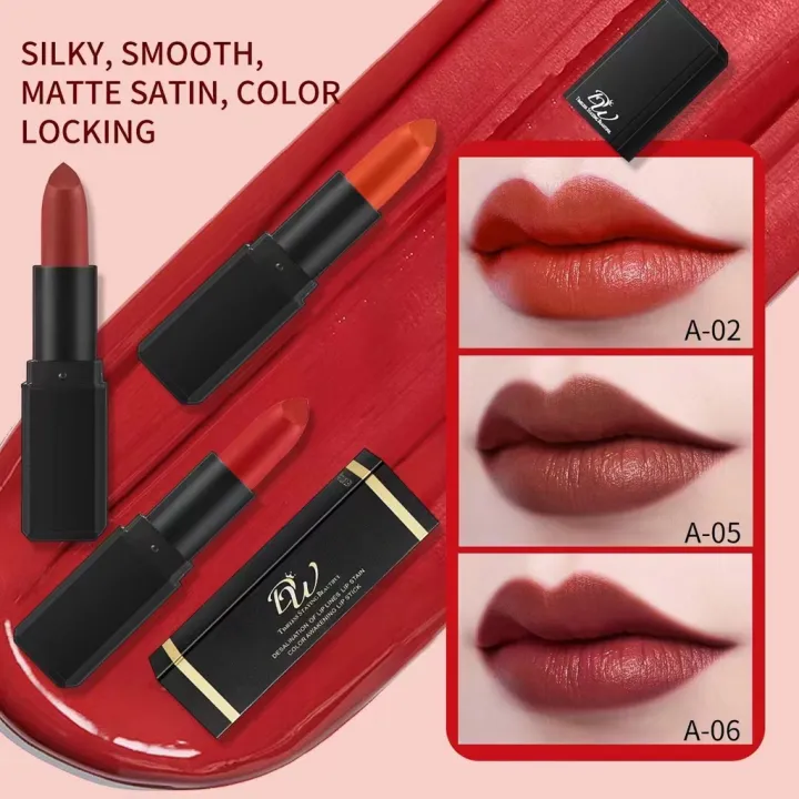 Black Matte Moisten Waterproof Lipstick 3.5 Grams 