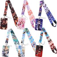 Genshin Lanyards Keys Chain ID Card Cover Neck Straps Holder Atataki Itto Kunikuzushi Xiao Tartaglia Kazuha