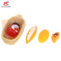 【CW】 1set Dollhouse Miniature AccessoriesBread BasketKitchen FoodToysDollDecoration