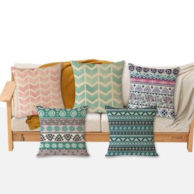 【CW】∋❈  couch cushion European geometric printed cushions home decorative pillows 45x45cm pillowcase without core KL2