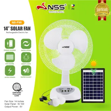 Nss 8 rechargeable desk fan with solar panel foldable electric fan with  solar portable generator [ bundle sale]