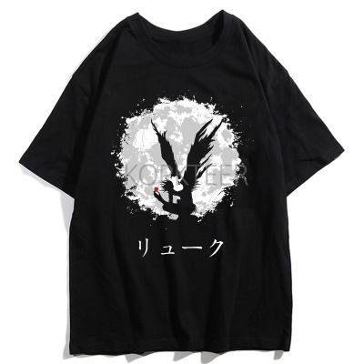 Anime Death Note Ryuuku Yagami Lightweight Men Tshirt Horror Judgment Is Coming Graphic Print Summer Tees Clothing 100%