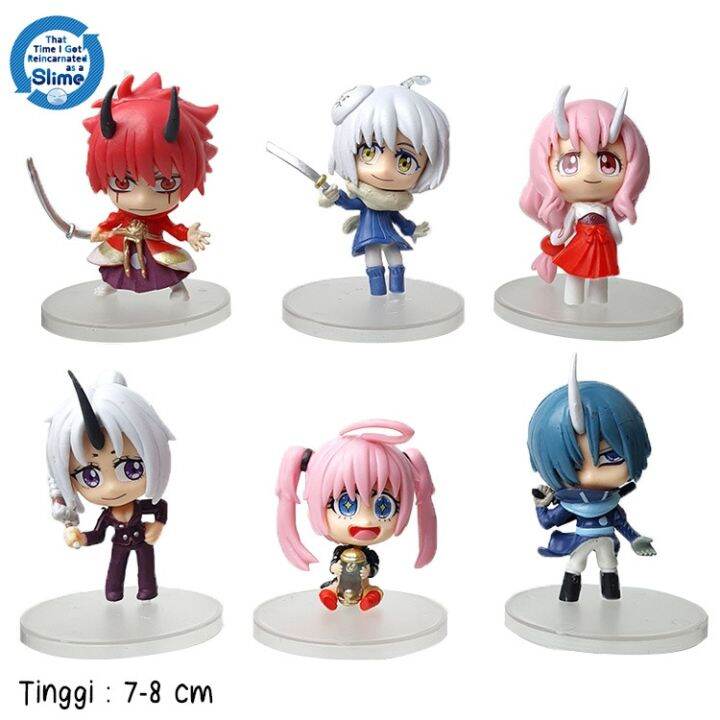 KIT ACTION FIGURES 6 PÇS TENSEI SHITARA SLIME DATTA KEN (That Time I Got  Reincarnated as a Slime)