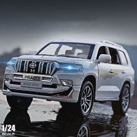 1:24 Scale Toyota Prado รถโลหะผสมรุ่นรถ Diecast Sound Light รถคนรักคอลเลกชันวันเกิดสำหรับเด็กของขวัญโลหะของเล่นเด็ก