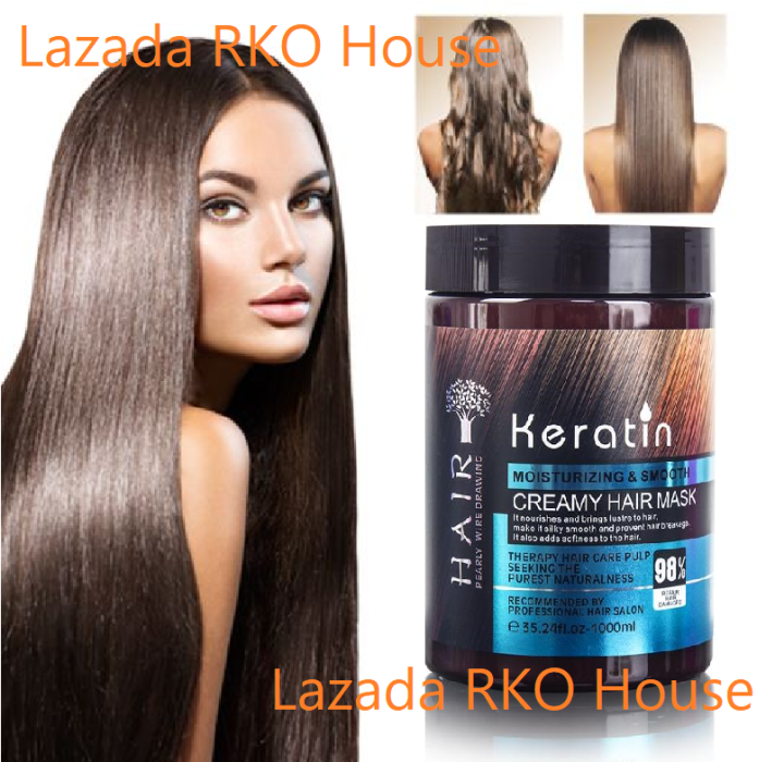 (Keratin Creamy 1L) Keratin Moisturizing & Smoothing Creamy Hair Mask