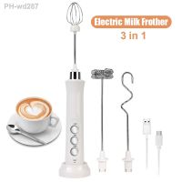 Egg Beater For Coffee Cappuccino Flour Mixer Electric Milk Frother Handheld 3 Speeds 3 In 1 Foam Maker