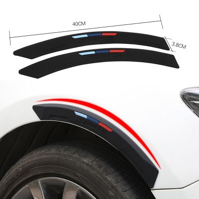 40 X 3.8CM Car Wheel Rim Eyebrow Protector Wheel Arch Mouldings Rubber Stickers Decorative Strip Bumper Protector Guard Scratch
