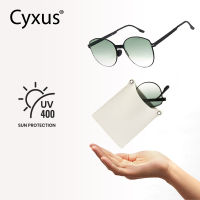 [ใหม่] Cyxus แว่นตากันแดดแบบพับได้สำหรับผู้หญิงผู้ชายแบบพกพา Ultralight แว่นตากันแดด UV Protection เฉดสีพับได้กรอบโลหะเลนส์ PC แบรนด์เดิม 1108