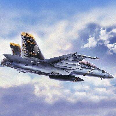 VFA-103 A-18F ปี1/72เครื่องบินบังคับของเล่นพลาสติกสำหรับ Dam Hoy 02380ลำพร้อมครบรอบ75Th เครื่องบินชุดสร้างหุ่นประกอบของเล่นพลาสติกสำหรับ Dam Hoy