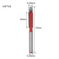 1ชิ้น1/4 Shank1/2 "3/8ชุดบิตเราเตอร์ขอบสีแดงพร้อมตลับลูกปืนสำหรับไม้รูปแบบแม่แบบดอกสว่านทังสเตนคาร์ไบด์เครื่องมือเครื่องตัดมิลลิ่ง