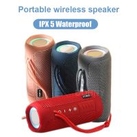 LED Portable Speakers Wireless Bass Subwoofer Waterproof Outdoor Column Boombox FM Radio AUX USB Stereo Loudspeaker Music Center