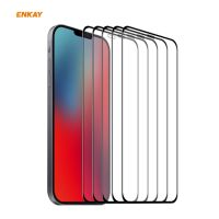 【New in stock】Smart For iPhone 12 Pro Max 5pcs ENKAY Hat-Prince 0.26mm 9H 6D Curved Full Coverage Tempered Glass Protector new sale