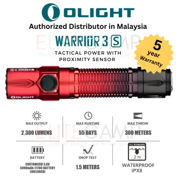Olight Warrior 3S Tactical Rechargeable LED Flashlight, OD Green
