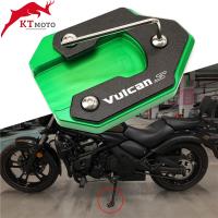 ยาแอล❧☌แผ่นยืดขาตั้งด้านข้างสำหรับรถจักรยานยนต์คาวาซากิ Vulcan S 650 VN650 2015-2022 2021 CNC คุณภาพสูงขาตั้งด้านข้างแผ่นรอง