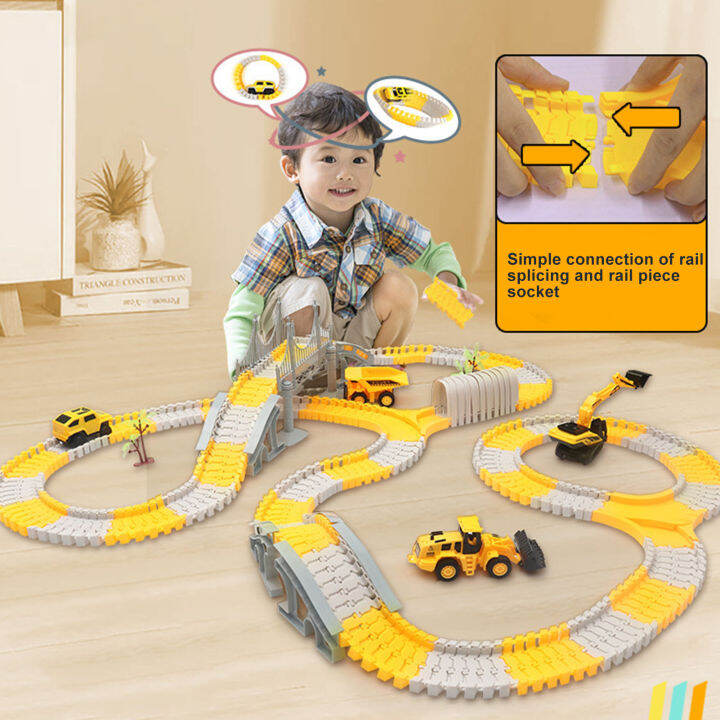 Electrical Jointed Track Truck Toy Vivid Challenging Toy Set for Home ...