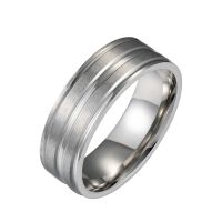 Black Stainless Steel Mens Ring