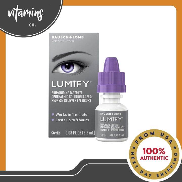 Bausch + Lomb Lumify Eye Drops Redness Reliever (2.5mL) FDA Approved
