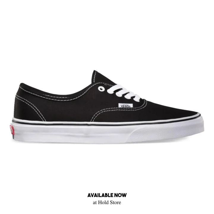 vans authentic black white
