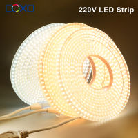 2835 LED Strip 220V กันน้ำความสว่างสูง120LEDsM ไฟ LED Strip ยืดหยุ่นความปลอดภัยสูงห้องครัวไฟ Led กลางแจ้งเทป