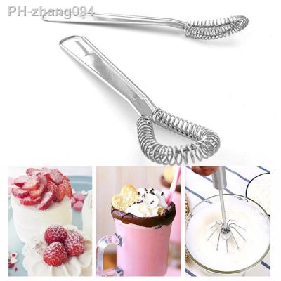 Stainless Steel Magic Hand Held Spring Whisk Mini Kitchen Eggs Sauces Mixer Coffee Mixer Milk Frother Foamer 20cm Egg Beaters