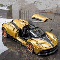 1/24 Pagani Huayra Dinastia Paduan โมเดล Mobil Balap Diecast Logam Mainan Mobil Olahraga Simultingasi GI Suara Dan Cahaya Hadiah Anak-Anak