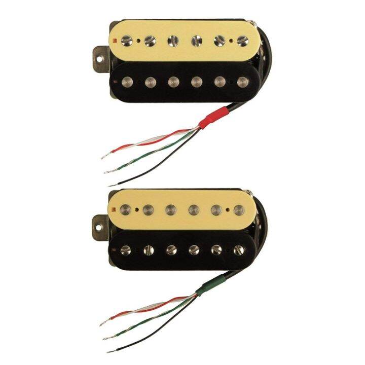 2 Pcs Electric Guitar Humbucker Pickups Alnico V Pickup (Zebra + Black), Neck Pickup & Bridge