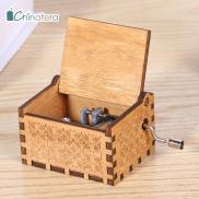 Chinatera Retro Wooden Hand Cranked Music Box Christmas Gift Party