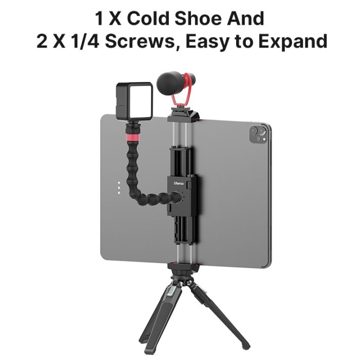 cw-29-tablet-mount-holder-w-cold-shoe-iphone-ipad-air-horizontal-shooting