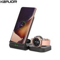 ZZOOI Wireless Chargers 3 in 1 For Samsung Galaxy Watch 4 Charging Dock 15W Fast Charging Stand For Samsung Watch 3/Active 2/S22 Ultra