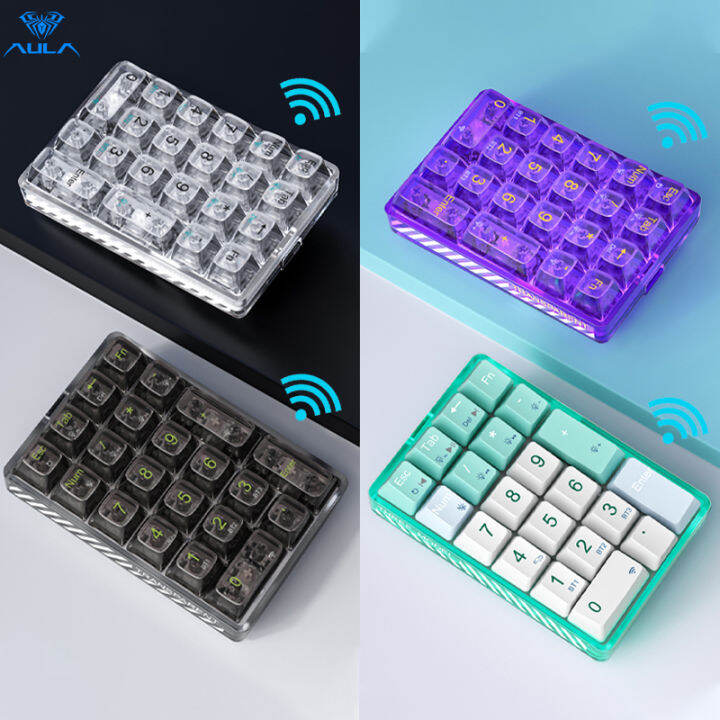 AULA F21 Hotswap Wireless Mechanical Keyboard Mini Digital 21 Key 3