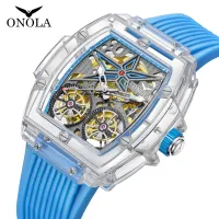 New cross-border Mr LuoNa/ONOLA threesome wheel automatic mechanical watches men silica gel with waterproof watch --238811Hot selling mens watches♂♚❡