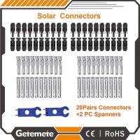 GTMT 20Pairs PV Connectors Solar Male Female Solar Terminals Solar Panel Multi-Contact 4 for Solar Cable 2.5mm2 4mm2 6mm2  IP67 Wires Leads Adapters