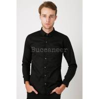 เสื้อเชิ้ตสีพื้น แต่งกระดุม ผ้าCotton by the buccaneer