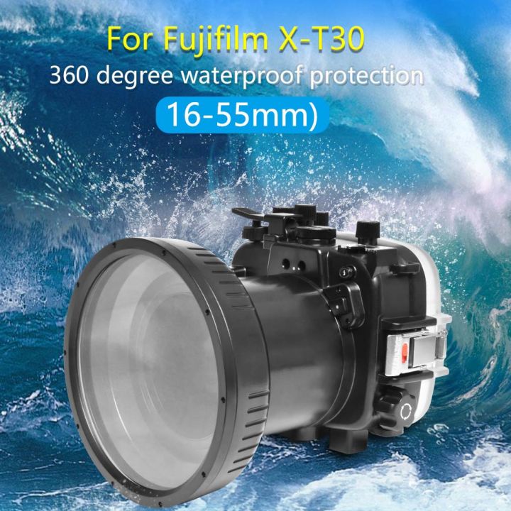 seafrogs-underwater-camera-housing-for-fujifilm-x-t30-waterproof-40m-130ft-with-replaceable-lens-port-for-16-50mm-18-55mm-16-55mm-lens