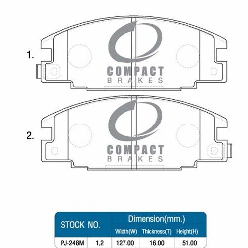 ผ้าเบรคหน้า-isuzu-tfr-2500di-cameo-vega4x4-compact-dcc-248