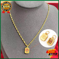 HT-18K ทองโบราณอียิปต์จี้สร้อยคอแฟชั่นโบราณ Golden Fasa จี้หัวลิง Amulet โชคดี