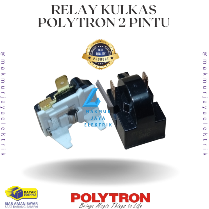 sepasang relay kulkas polytron 2 pintu ptc dan overload Lazada Indonesia