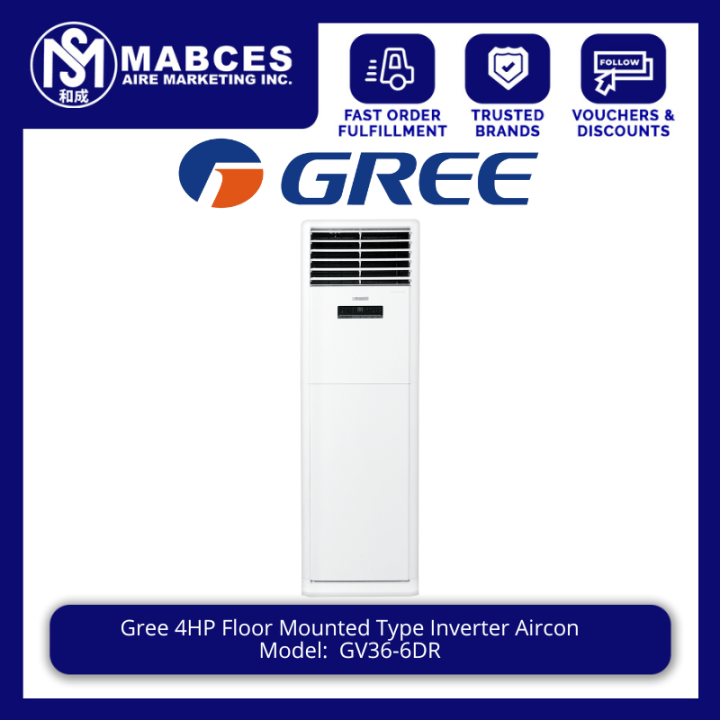 Gree 4HP Floor Mounted Type Inverter Aircon GV366DR Lazada PH