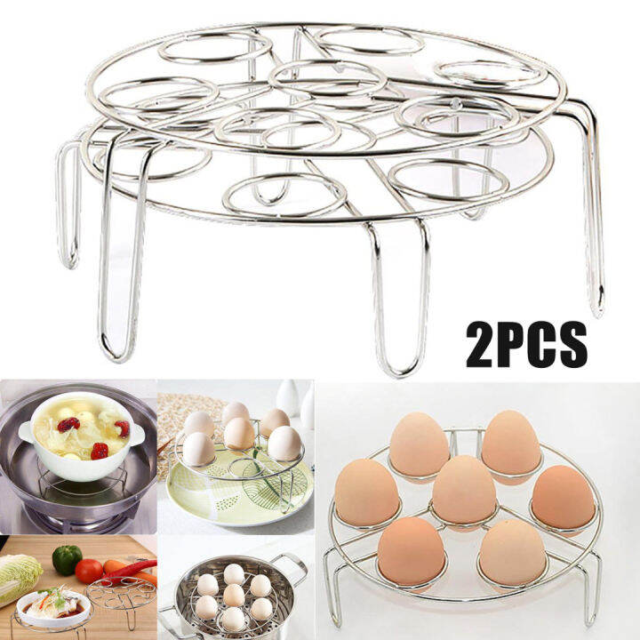 2PCS Kitchen Steamer Rack Instant Pot Egg Vegetable Cooker Holder