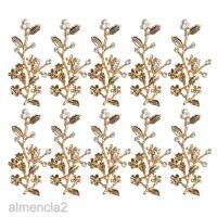 [L.W.F 2022]✴❈ [ALMENCLA2] 10x ทองคริสตัลดอกไม้ปุ่ม Flatback Embellishment สำหรับ DIY เครื่องประดับ