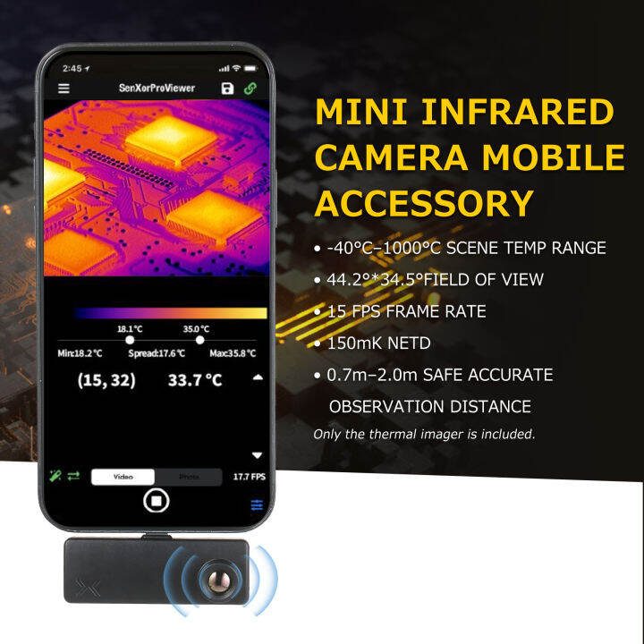 Thermal Imaging Camera Infrared Thermal Imager 80x62 Resolution 40°C