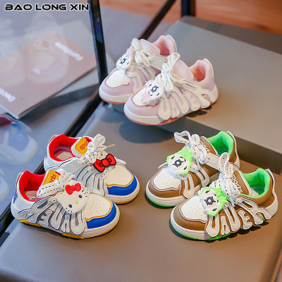 BAOLONGXIN รองเท้ากีฬาสำหรับเด็ก,รองเท้าลำลองแฟชั่นฉบับภาษาเกาหลีเด็กชายและเด็กหญิงรองเท้ากีฬาจี้การ์ตูน